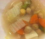 ひよこ豆と高野豆腐のコンソメスープ